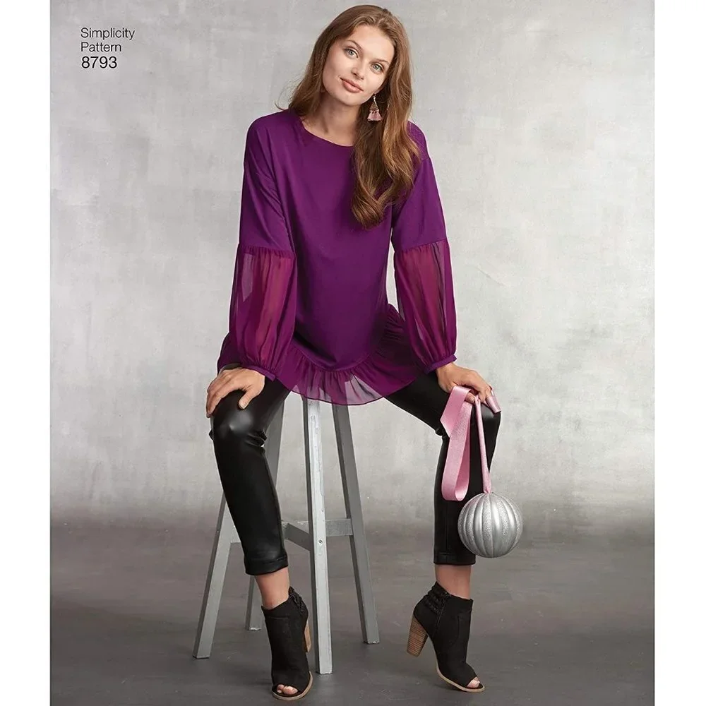 Simplicity Sewing Pattern 10027‎ 8793 Misses' Tunic with Knit Leggings Size 4-26